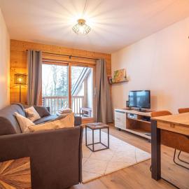 Valmorel: Appt 6 pers, 2 ch, parking, wifi, skis aux pieds