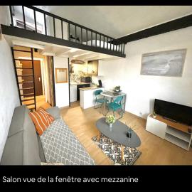Appartement en duplex à 50m de la plage avec wifi