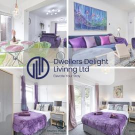 Purple Velvet - 2 Bed Home Spacious - Basildon Essex Upto 5 Guests, Free Wifi , Free Parking, готель у місті Базілдон