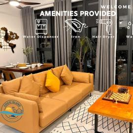 Urban Seaview with Infinity Pool, Luxury Modern Stylish 7pax 3Bedroom 3Queen, hotel i Jelutong