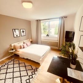 Ferienwohnung an der Uniklinik mit eigener Küche und renoviertem Badezimmer – hotel w mieście Homburg