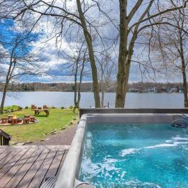 Pet Friendly! Lakefront w Hot Tub, Firepit!