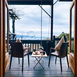 Atami Ocean View Log House with Hot spring