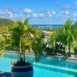Luxury villa, swimming pool and panoramic sea view