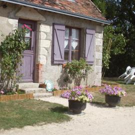Gîte rustique avec cheminée à Saint-Lubin-en-Vergonnois, animaux acceptés - FR-1-491-388