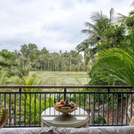 Eco Family Retreat, Rice Field & Jungle Views, Shared Pool, Nature Inspired Villa