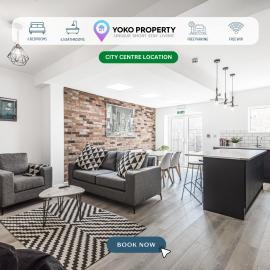 6 Bedroom 6 Bathroom House - Close to to City Centre - Free Parking, Fast Wifi, Smart TV and Work Desks by Yoko Property