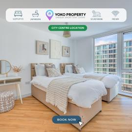 Stunning City Centre Apartment • Balcony • Free Parking • Fast Wifi • Self-Check-In • Yoko Property, Hotel in Milton Keynes
