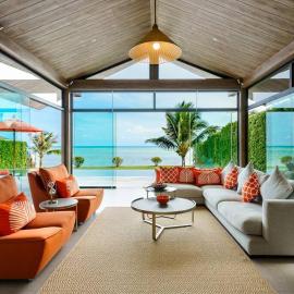 Baan lay A 5bedroom 海滨日落别墅 可烧烤, hotel en Koh Samui