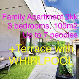 DH Family and Whirlpool Premium Apartment 3kk, 2x SmartTV-NETFLIX, Big Terrace and Free Parking