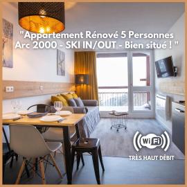 Appartement Arc 2000 Rénové 5 personnes Paradiski, hotel a Arc 2000