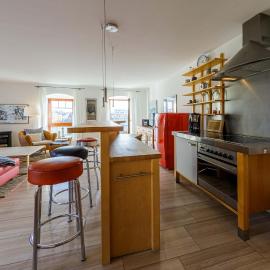 Hafenloge - helle Ferienwohnung mit fantastischen Blick auf den Warener Hafen und die Binnenmüritz