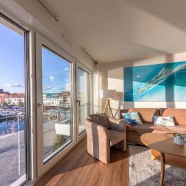 Hafenperle - Apartment mit Balkon & Wellnessbereich in der Hafenresidenz