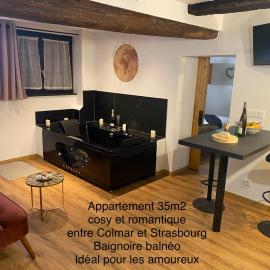 Au Refuge des amoureux avec baignoire Balnéo 2 personnes, hotel i Sélestat