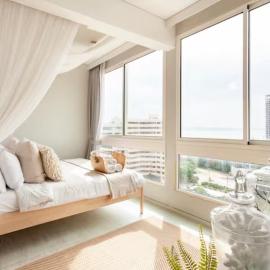 Family Sea view 2Bedroom พร้อมครัว ติดทะเล at Veranda Pattaya