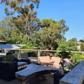 Family beach house among the gum trees