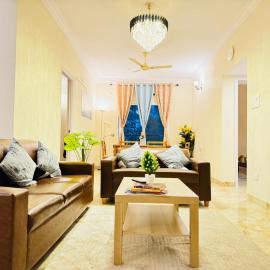 Elegant 3BHK Fully Furnished and Equipped Apt near Hitec City by EVARA SUITES