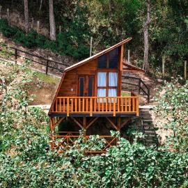 Glamping La Kumbre T con vista a las montañas, hotel Gamában