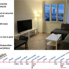 Logement spacieux à 15min de Paris - Free parking - Free wifi, hotelli kohteessa Pantin