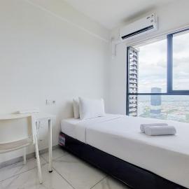 New Furnished Studio Room Sky House Alam Sutera Apartment By Travelio
