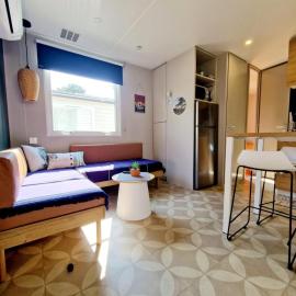 Camping Del Mar 52, Mobile Home Excellence, 3 chambres, 6 personnes, bord de mer