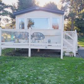 Caravan under the tree, Seton Sands