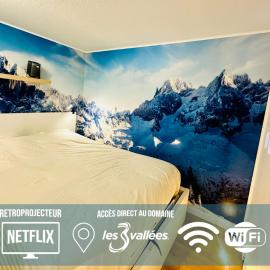 Les 3 Vallées, Appartement Montagnard avec Spa et Piscine – hotel w mieście Orelle