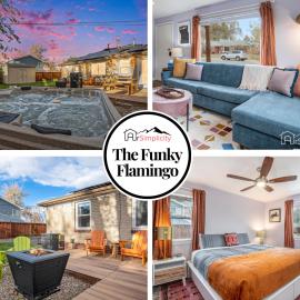 Funky Home with Hot Tub, Backyard, Fire Pit