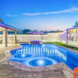 Hollywood Hideaway with 158" Poolside TV and 2 Arcades