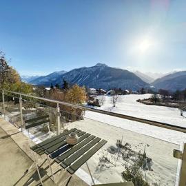Sunny Lily facing the swiss Alps - Crans Montana