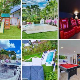 The Palms Villa with Cinema, Game Table, Pool, Jacuzzi , Giant Chess, 8 Beds