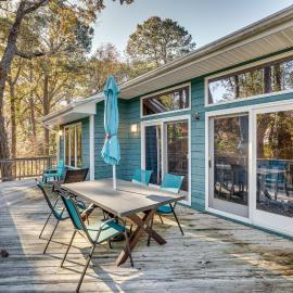 1/2 Mi to Beach Access: Southern Shores Gem + Deck, Hotel in Southern Shores