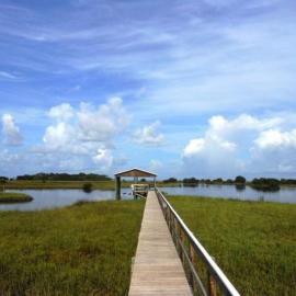 Hill top house with amazing views and bay side dock with fishing deck