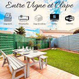 10min de la mer Maison 6 personnes avec climatisation jardin