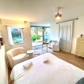 Chambre au calme sur jardin avec Terrasse