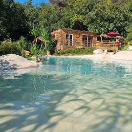 Le chalet au bord du lagon