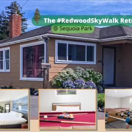 Private Home - #RedwoodSkyWalkRetreat - 5BD, Pro Pool Table, BBQ, Foosball, Darts, Fireplace, Movie Projector, Stereo, Cotton Bedding, Hotel in Eureka