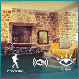 Ker Tirvi - vue mer - wifi, hotel a Crozon