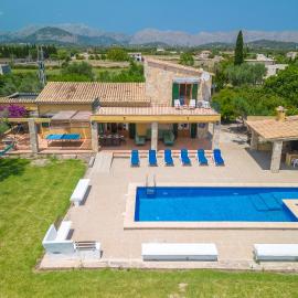 Villa Can Patriarca with Pool, Garden, Mountain Views, Only Families