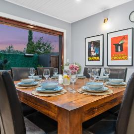 Private, modern and warm family home