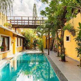 Akumal में, होटल Villa con piscina y acceso a laguna Yalku, Akumal