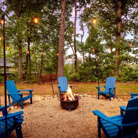 Whimsical Garden Escape -Fire Pits, Art & Nature Near Asheville