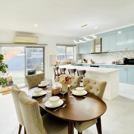 Modern Family Oasis - 4BR, Free Parking, Steps to Shops & Train