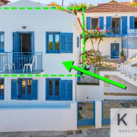 Three properties Art House, Top floor open plan studio, Open plan Art studio with front yard in Fiskardo