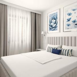 A top-floor modern apartment Located 100 meters from the beach