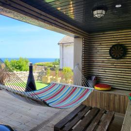 Seaview Home with Private Garden, BBQ, Decking & Fire Pit