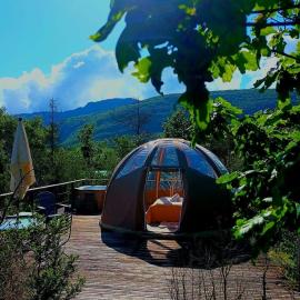 Bulle en bois sous les étoiles, hotel in Champfromier