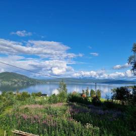Cabin with lovely view, hotel sa Lakså