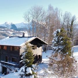 Chalet, vue sur la vallée, Domaine skiable Grand Massif, hotel Morillonban