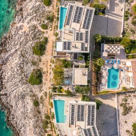 Luxury seafront Villa Castello Rogoznica with heated pool & spa